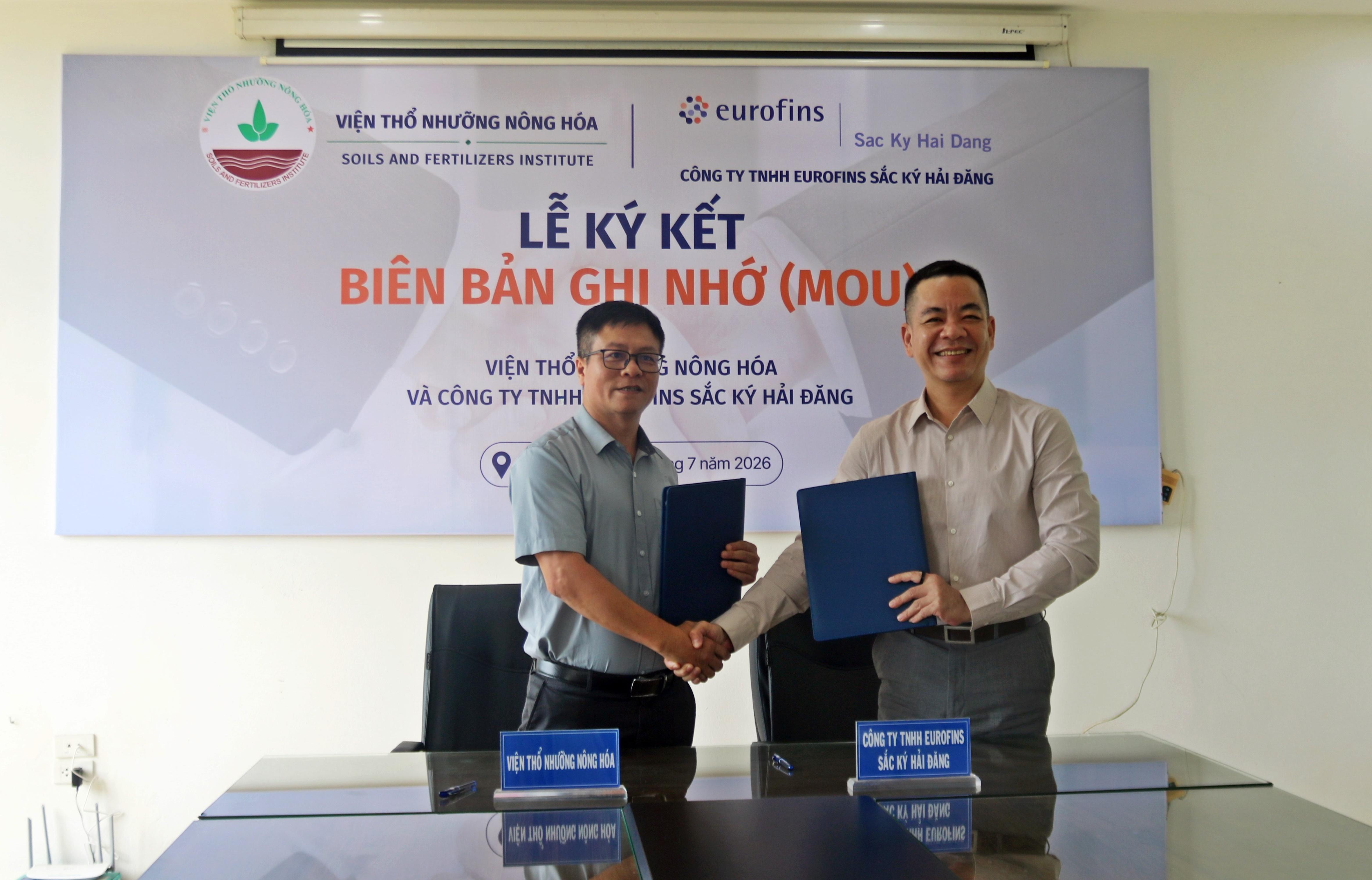 Viện Thổ nhưỡng Nông hóa và Công ty TNHH Eurofins Sắc Ký Hải Đăng  tăng cường hợp tác trong nghiên cứu khoa học và chuyển giao công nghệ