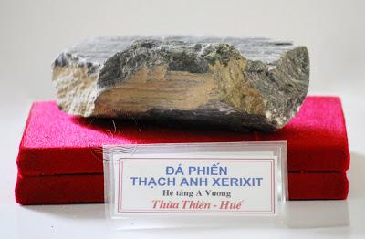 Đá phiến thạch anh Xerixit, hệ tầng A Vương, TT-Huế