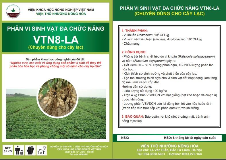 Phân vi sinh vật đa chức năng VTN8 - LA (Chuyên dùng cho cây lạc)
