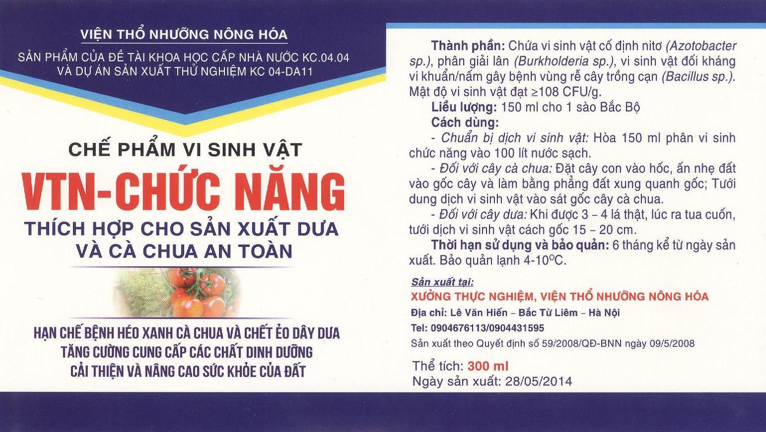 Phân hữu cơ vi sinh vật chức năng